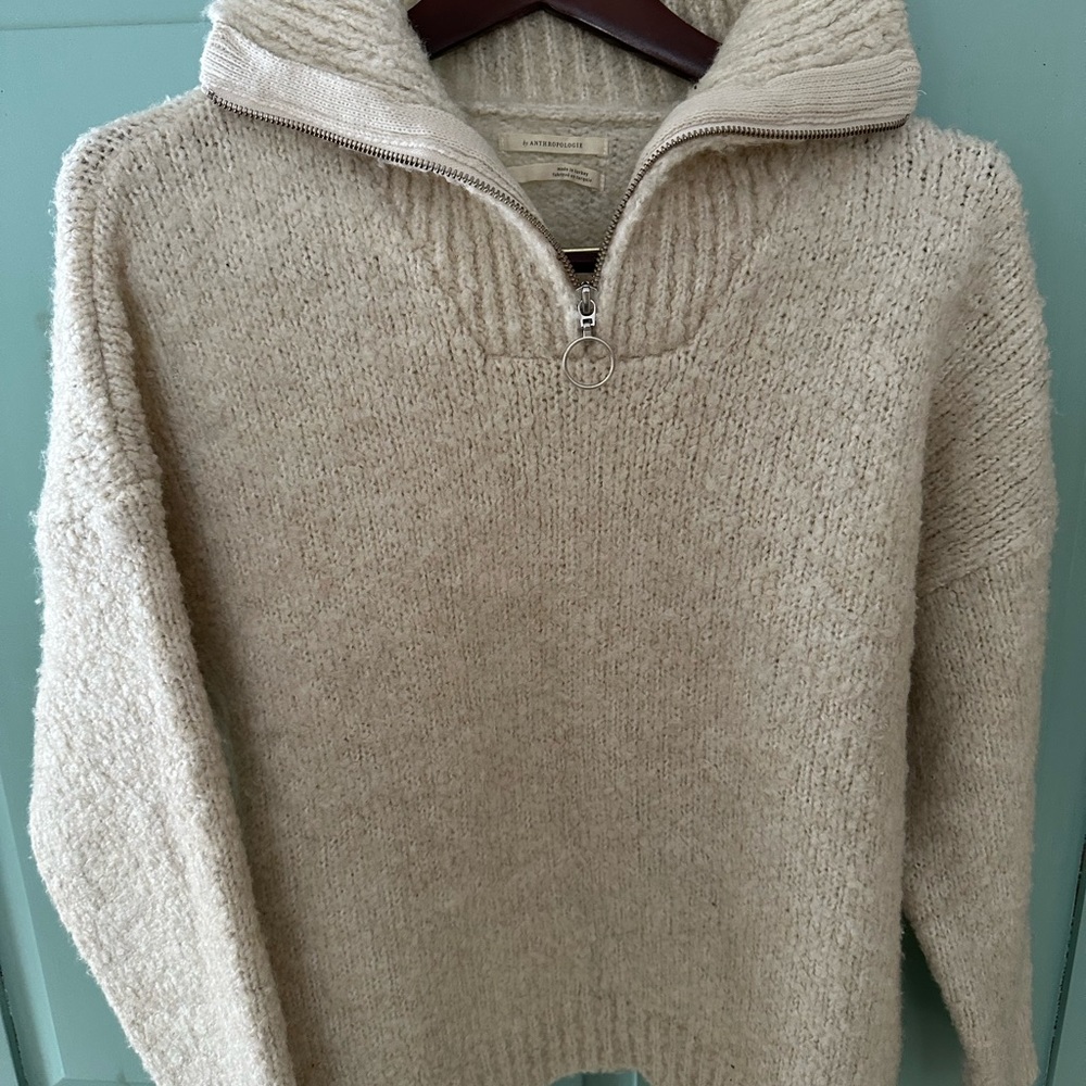 Anthropologie Shawl Collared Sweater